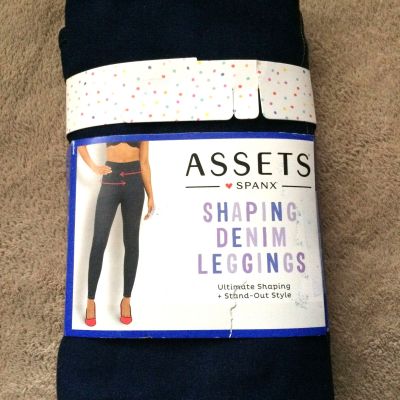 Spanx  sz L  Indigo Rinse Shaping Denim Leggings Style 20357R NWT